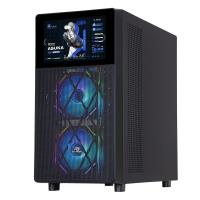 POWERBOOST PB-P4367BB USB 3.0, ATX LCD Mesh Panel, ARGB Fan, Siyah Kasa (PSU Yok)